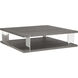 Daria 59 X 59 inch Smoke Brown / Polished Coffee Table